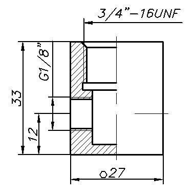 Проточная камера 3/4" UNF со штуцерами c внутренней резьбой G1/8" по доступным ценам в Москве c доставкой от компании АО "Практик-НЦ". Проточная камера 3/4" UNF со штуцерами c внутренней резьбой G1/8" (N4824)